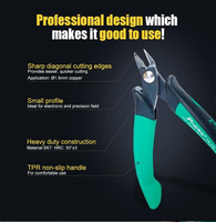 Proskit PM-30D two-color thick knife electronic parts foot wire cutter 5 inch diagonal cutting pliers side nose cutting pliers