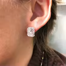 Cubic Zirconia Stud Earrings Classic Crystal Jewelry Gift for Women - E1029
