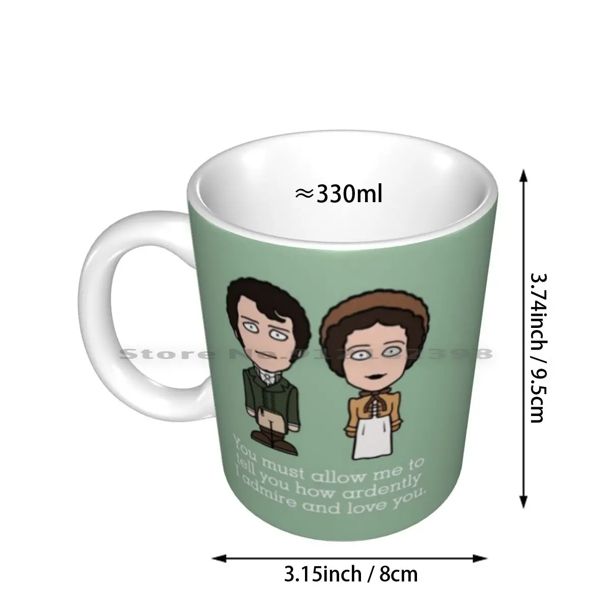 Pride & Prejudice Ceramic Mugs Coffee Cups Milk Tea Mug Pride And Prejudice Jane Austen Mr Darcy Elizabeth Bennet Jennifer Ehle