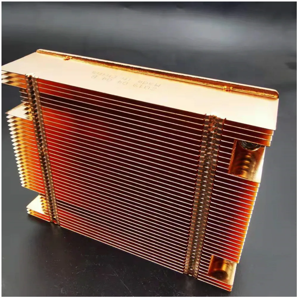 สำหรับ Intel LGA 2011 2066 X79สี่เหลี่ยมผืนผ้าแคบ Workstation อุตสาหกรรม Cooling T318 1U Server CPU Cooler ฮีทซิงค์ทองแดง