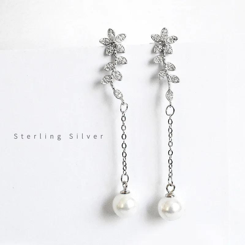 Ear Stud  Pearl Tassels Earrings,Thomas Fashion Cosmic Jewerly For Women,2021 New Ts Trendy Timeless Gift in 925 Sterling Silver