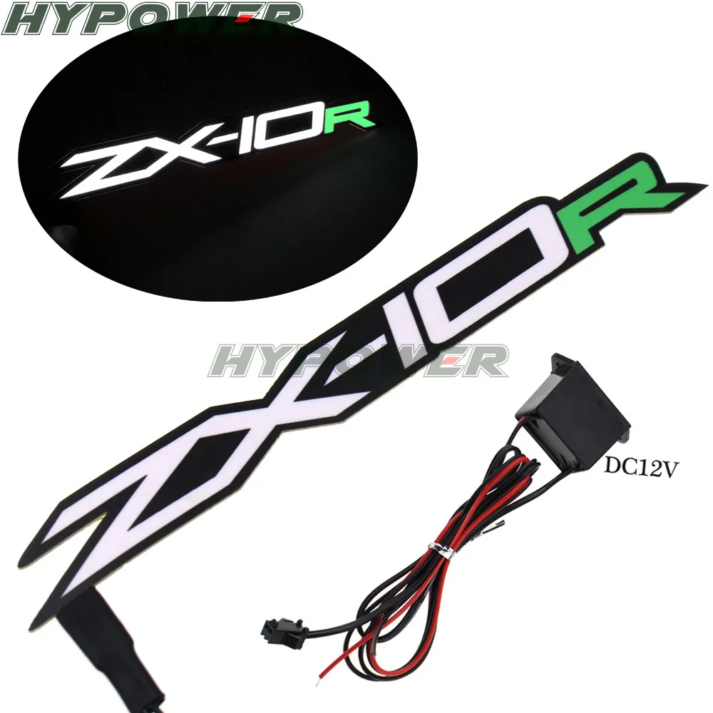 Motorcycle Fairing Kit Body Side Stickers Badge Cold Light for KAWASAKI ZX-10R NINJA ZX10R 2011 12 13 2014