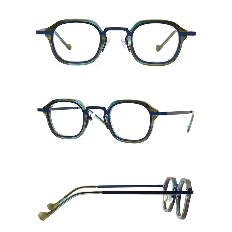 

Belight Optical Japan Design ANNE ET VALENTI*N Prescription Vintage Retro Square Shape Eyeglasses Spectacle Frame Eyewear M7