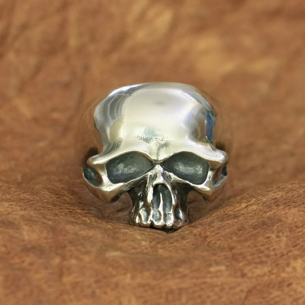 

925 Sterling Silver Skull Ring Mens Biker Rock Punk Jewelry TA171 US Size 7~15