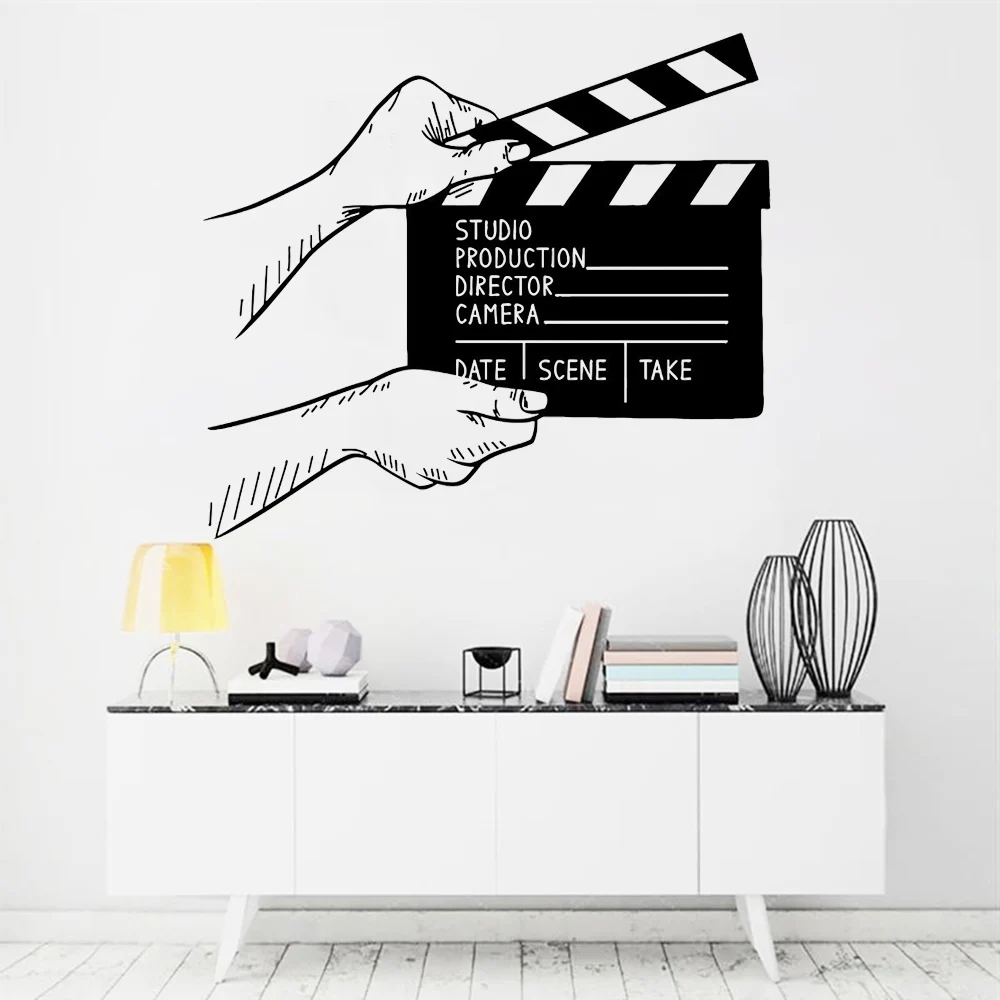 Film Clapperboard Wall Decal Living Room TV Background Wall Home Decoration Cinema Filmmaking Movie Vinyl Wall Stickers Y727