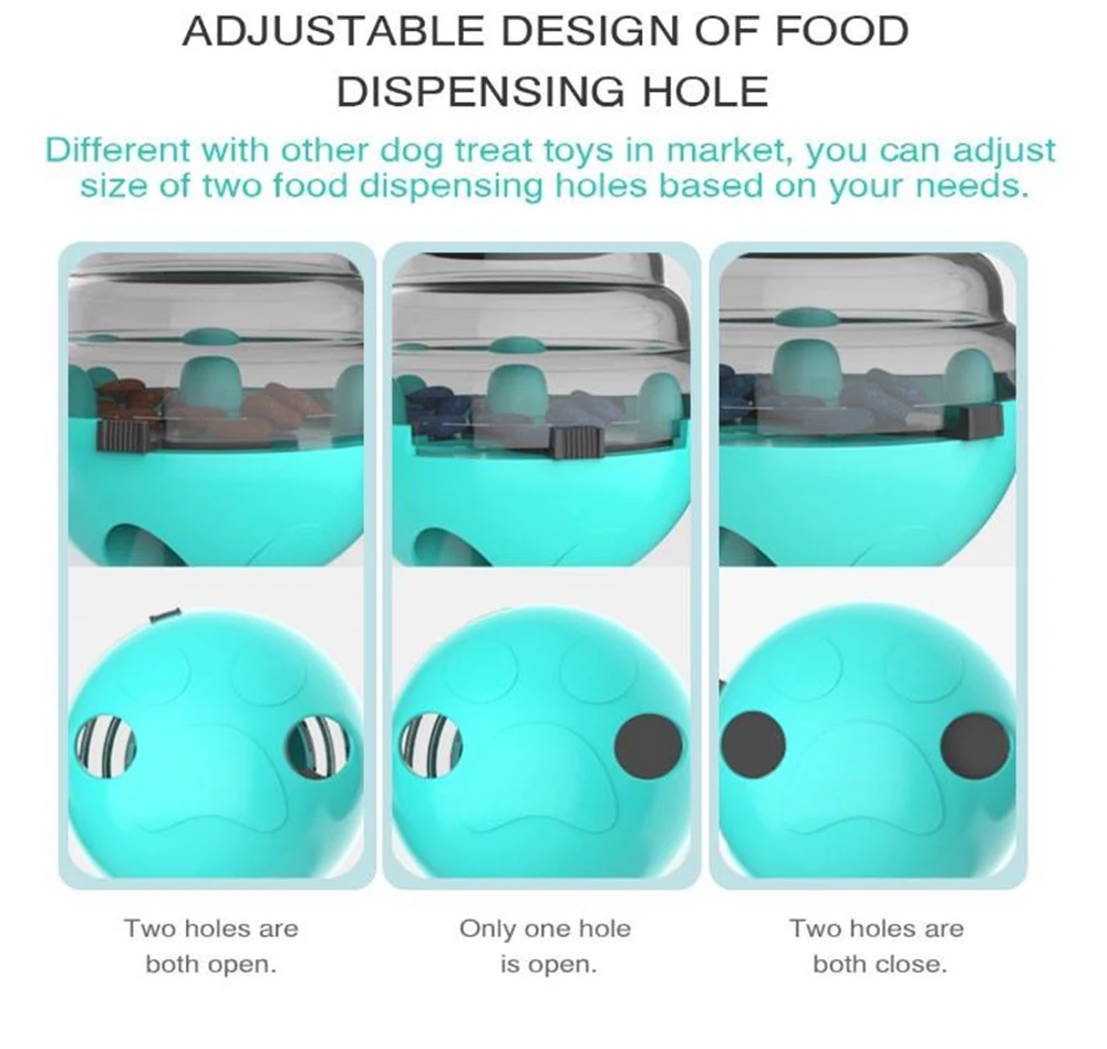 Dog Feeder Toys Tumbler Slow Food Dispenser Pet Feeder Dog Interactive Trainning Snack Storage Leakage Ball Toy