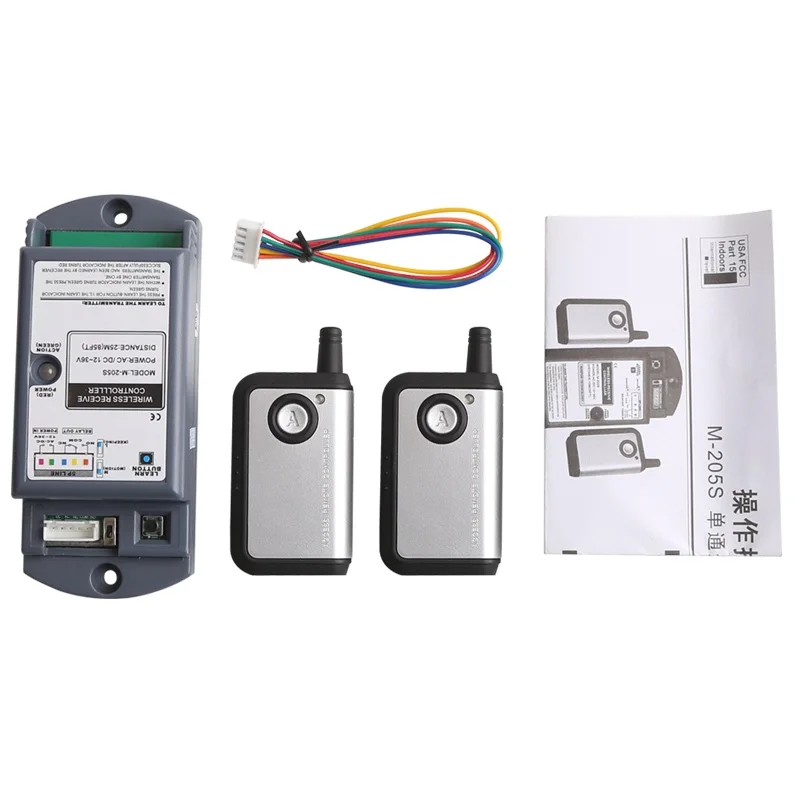 Automatico Porta Scorrevole Telecomando Recevier Kit 2 Telecomandi 1 Ricevitore