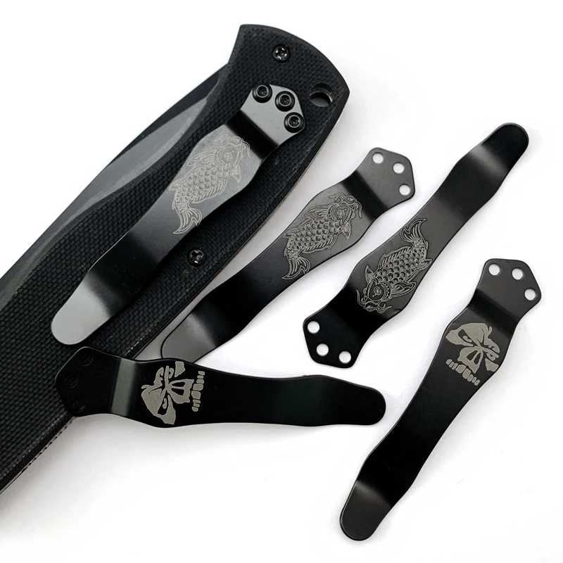 Koi Design Tc4 Titanium Alloy Back Pocket Knife Clip Zt FOR Butterfly 551 ZT0620 0630 EM Knife