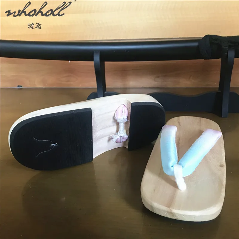 WHOHOLL Geta-Zapatillas de Interior para mujer, chanclas japonesas de madera, zapatos de Cosplay