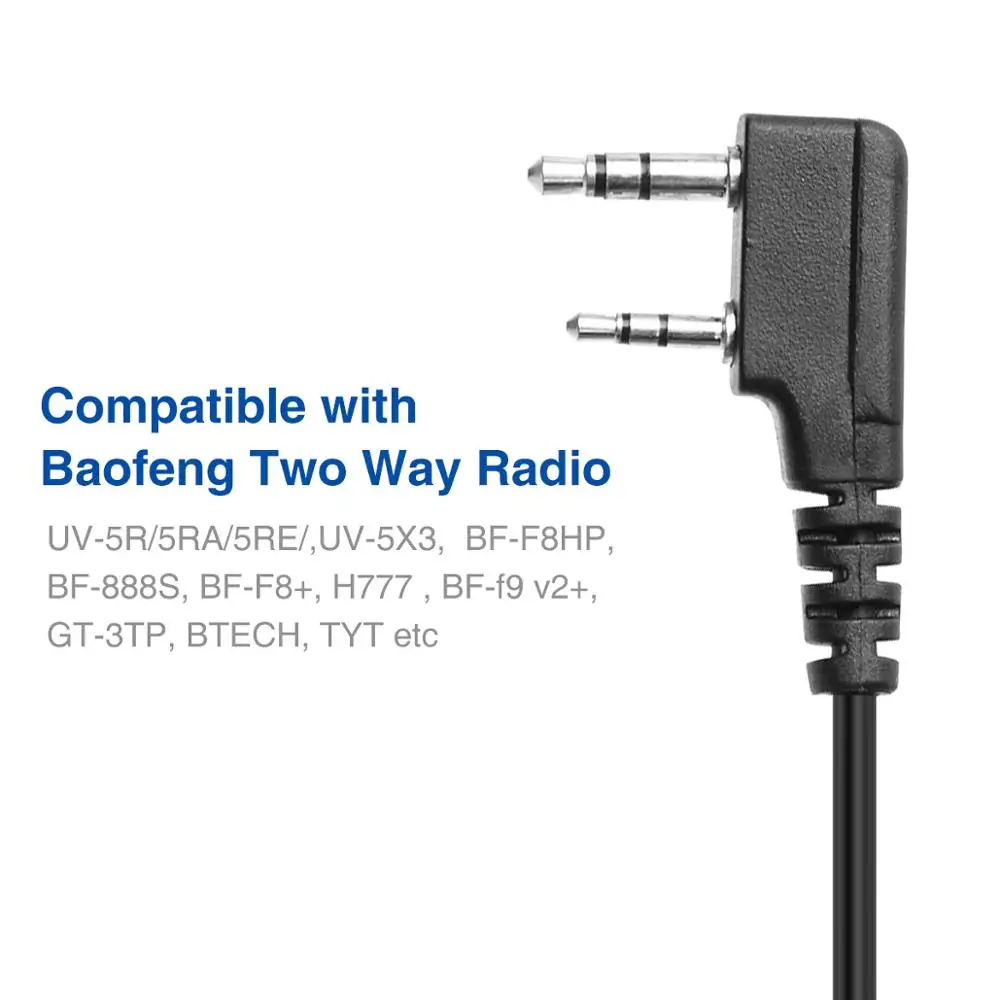 BaoFeng Walkie Talkie BF-780 2 Pin PTT Speaker Mic for Quansheng UV-K5 K6 Baofeng UV-5R BF-888S UV-5RH 21 17 PRO HAM Radio