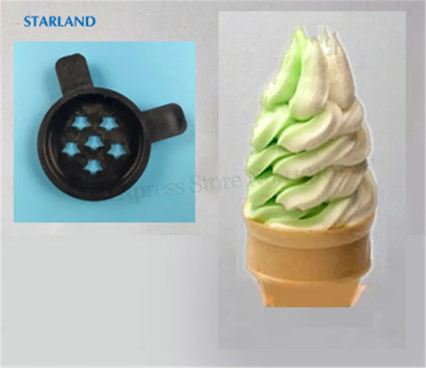 3 черных колпачка для моделирования, запасная часть крышки в форме маленьких звезд для замены машины для мягкого мороженого, внутренний диаметр 28 м