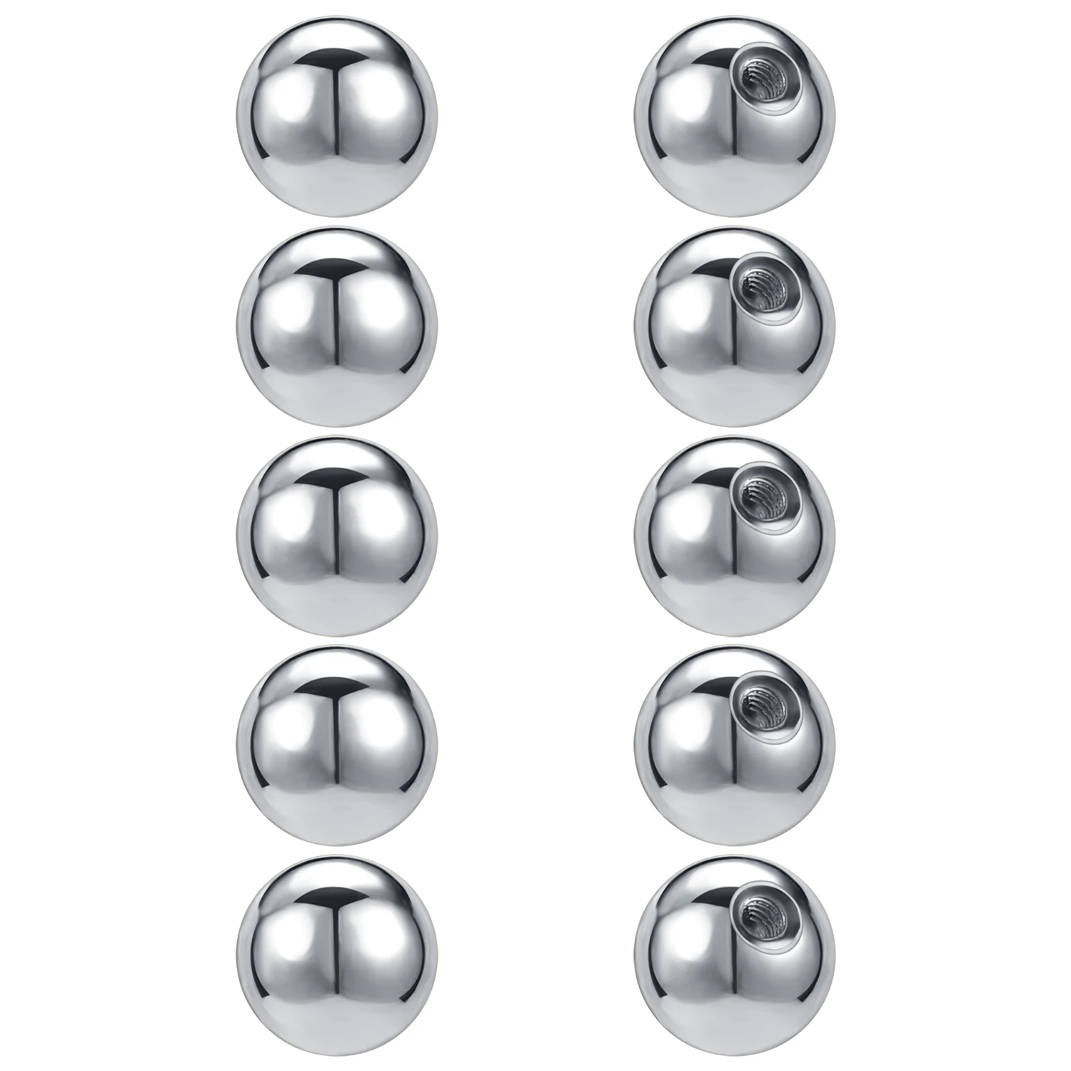ZS 5–50 Stück 16G Edelstahl Piercing-Schraube Ersatzkugel Rosévergoldet Ohrring Kugeln Nase Labret Helix Piercing Kugel