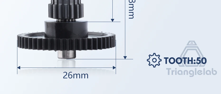 C Trianglelab DDB Extruder Welle Montage Getriebe Einzel und RNC Nano Beschichtung Antriebsrad Für DDB Extruder DIY Antriebsrad Extruder – Detail 21