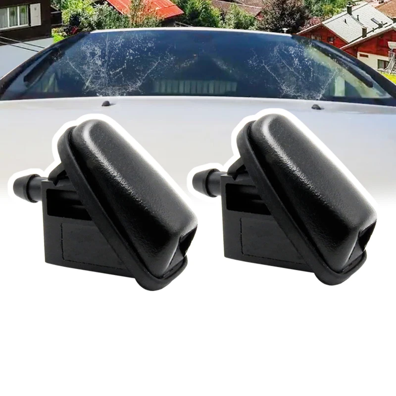 Car Front Windshield Windscreen Washer Nozzle Fluid Jet Kit Hood Water Spary Fan Nozzles Unheated for Ford Cmax Focus 2 3 Mondeo