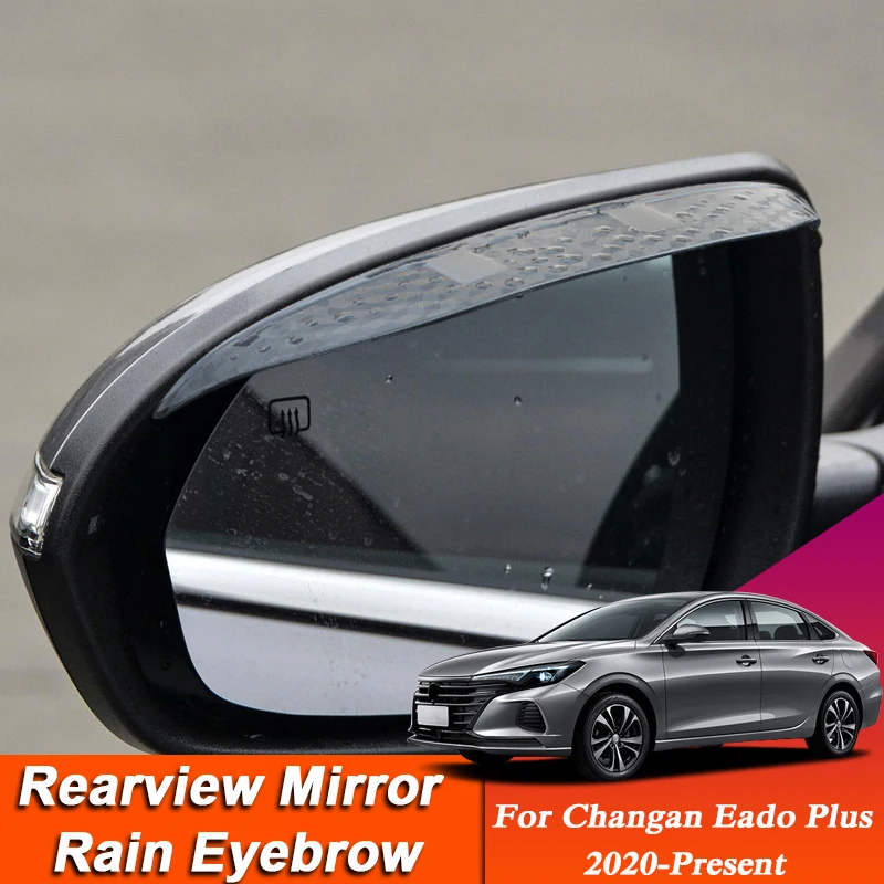 

Car-styling For CHANGAN EADO Plus 2020-Present Carbon Fiber Rearview Mirror Eyebrow Rain Shield Anti-rain Cover External Sticker