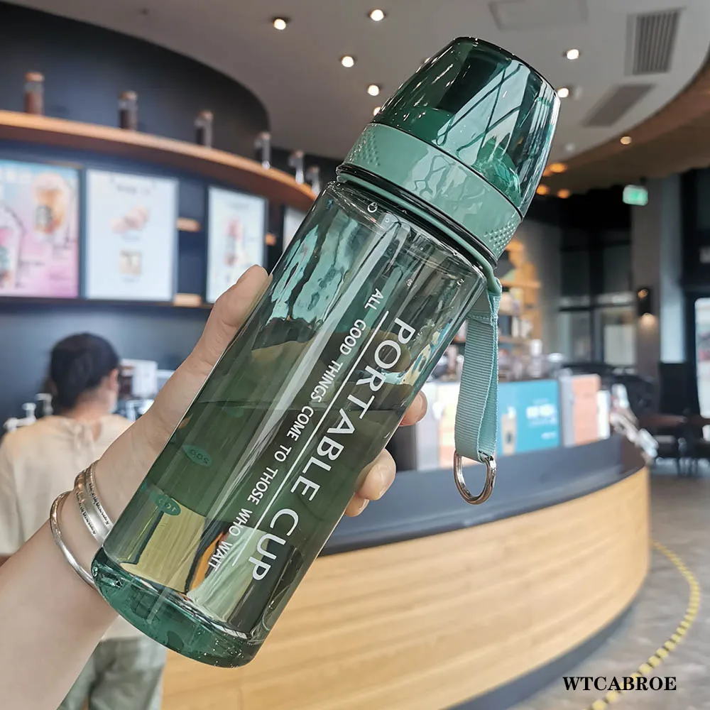 Transparent Bottle Bottled Of Single Items Water Gym Cute 600ml Simple Sports Water Bottles Infuser Bottles Tour Pc Water bottle