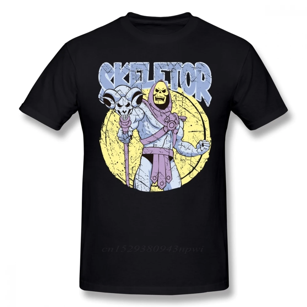 

SKELETOR T Shirt SKELETOR T-Shirt Short Sleeve Funny Tee Shirt Graphic Men Beach Cotton Tshirt Guys Punk Designer Streetwear