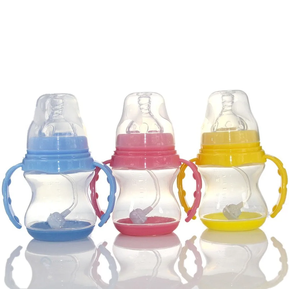 150mL Newborn Children Infant Baby Boy Girl Wide Mouth PP Feeding Bottle Drinking Water Breast-like Feeling