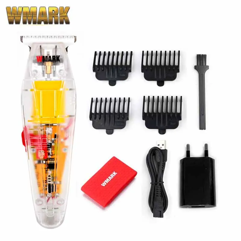 WMARK NG-108 NG-118 투명 스타일 충전식 헤어 클리퍼 전문 코드 및 무선 NG-202 트리머