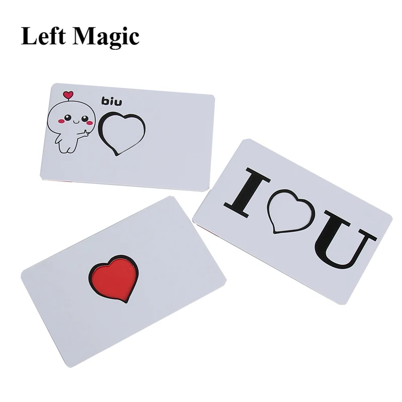 Flick the Heart Magic Tricks Flick Finger the Heart Appearing Card Magia Magician Close Up Illusions Mentalism Gimmicks Props