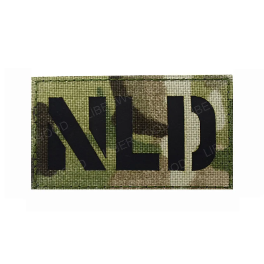 1PCS NLD The Netherlands Flag Infrared Reflective IR Patch Badge Holland National Emblem Dutch  Tactical Sticker Hook Loop image 3