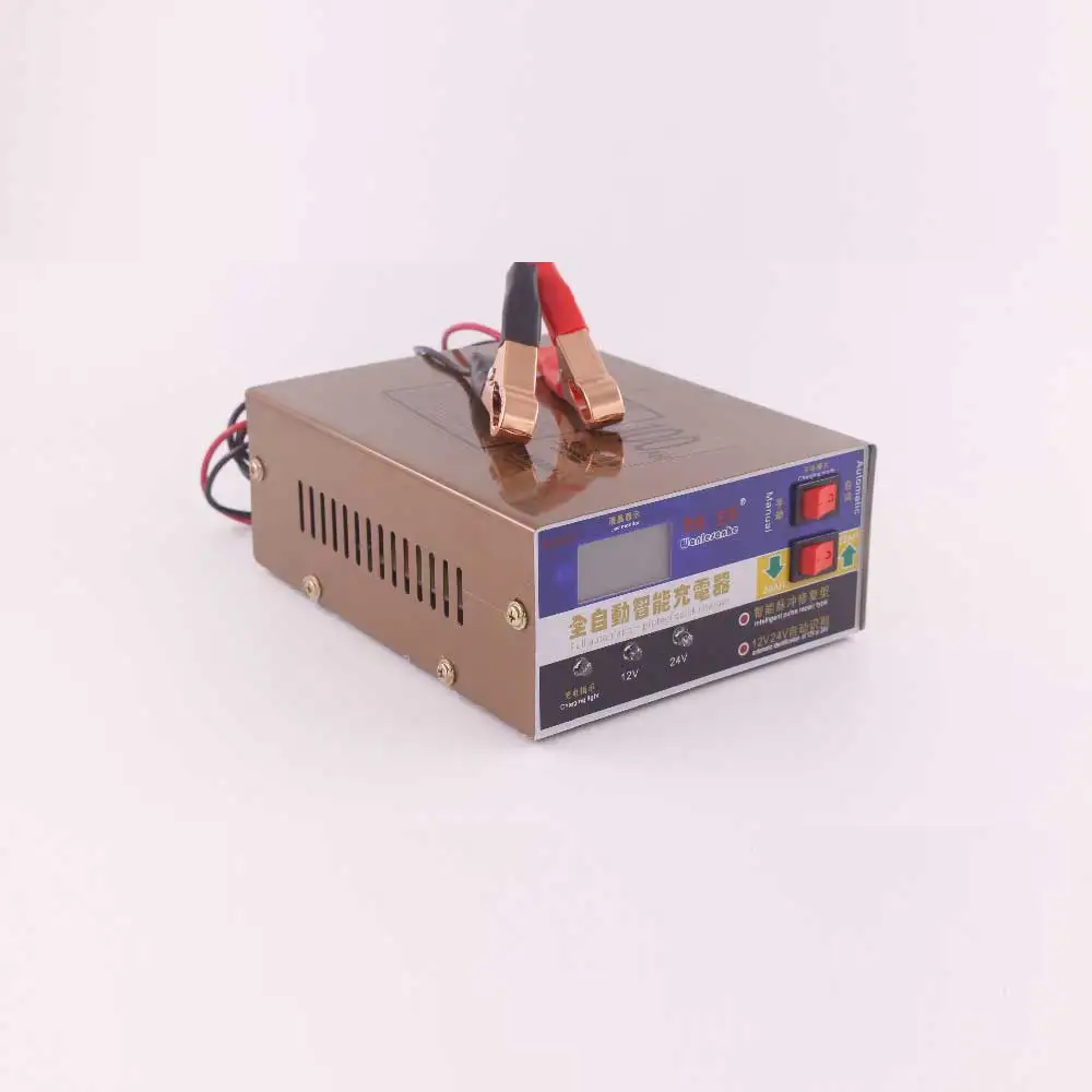 Car Truck Motor Lead Acid GEL Battery Full Automatic Charger Intelligent Pulse Repair Type Power Charging 12 24 V Volt