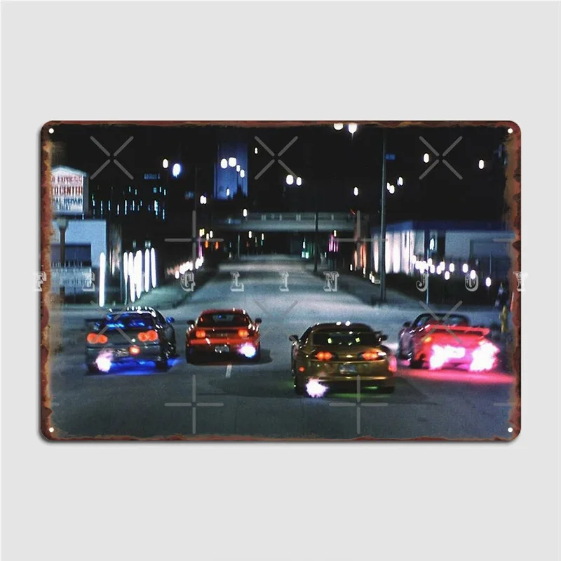 Fast Furious Metal Sign Wall Pub Party Printing Painting Décor Tin Sign Poster