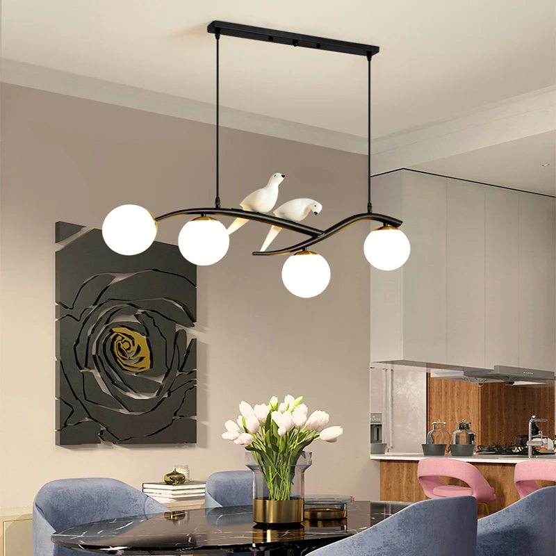 

Nomsun Industrial Bird Pendant Lights Fixtures Luminaire Dining Room Kitchen Loft Retro Restaurant 4 heads Hanging Lamp