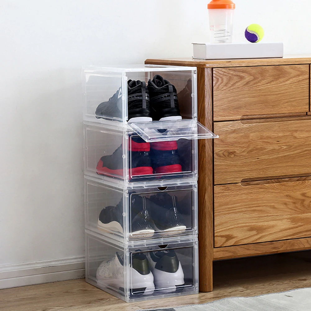 1Pcs Plastic Shoe Box Transparent Drawer Case Dustproof Shoes Storage Container Storage Box for toys Shoes Box Shoe Storage