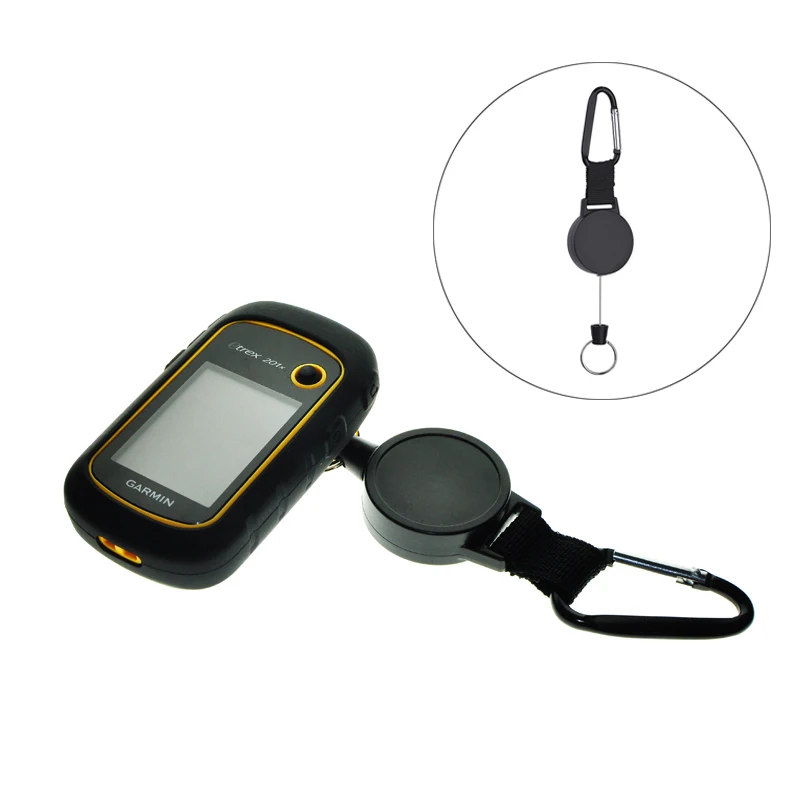 

Silicone Protect Case Cover Skin + Retractable Stainless Cable Strap Holder for Garmin eTrex 10 20 30 10x 20x 30x 22x 32x