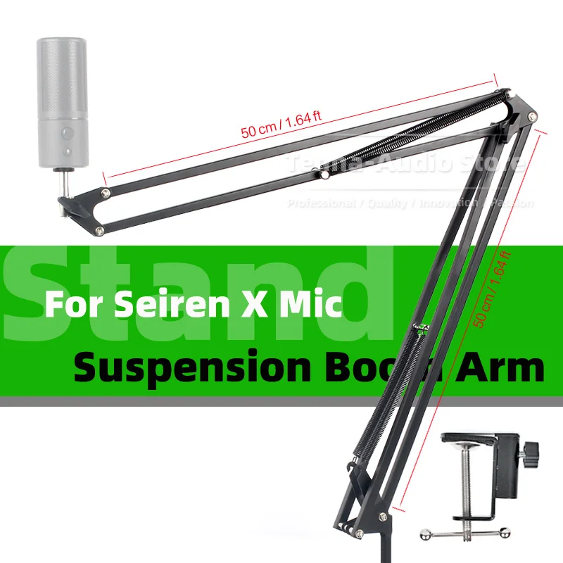 

Extra Long Suspension Tabletop Cantilever Microphone Stand Mic Scissor Boom Arm For Razer Seiren X Elite Desktop Clamp Mount