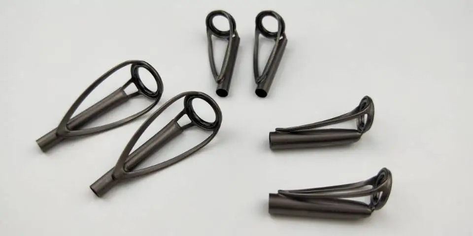 HG Tip Top Salzwasserguss, Bootsführungen mit SIC-Ring, polierte Pistolenrauchfarbe, robust, 2 Stück/Set