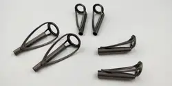 HG Tip Top  Saltwater Casting, Boat Guides with SIC Ring, Polished Gun Smoke Color, Heavy Duty 2PCS/SET