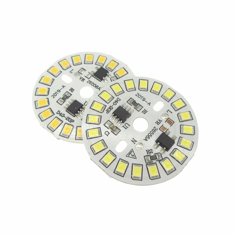 3W 5W 7W 9W 12W 15W AC 220v LED PCB With Integrated IC Driver Warm white/ White Driverless Aluminum Plate Board For Bulb Light