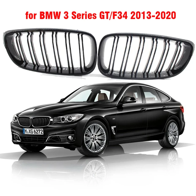 Gloss Black Front Bumper Kidney Grill Grilles For BMW 3 Series GT F34  2013-2020 320i 328i 335i XDrive Double Line M Style - AliExpress