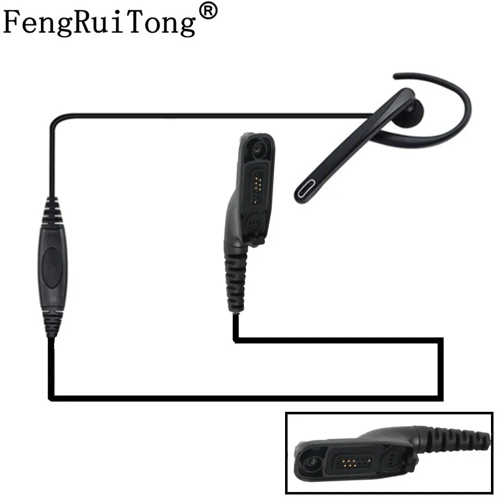 Ear Bar Earpiece Mic PTT Headset for  Motorola XIR P8268 P8260 P8200 APX4000 APX2000 APX6000 XPR6300 MTP6550 Walkie Talkie