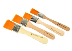 4Pcs pennelli per pittura manico in legno Kit di pennelli per pittura a olio in acrilico per capelli in Nylon per pennello da disegno per artisti