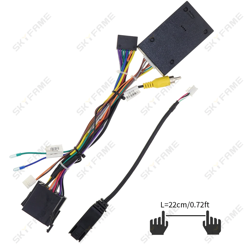 SKYFAME سيارة 16pin الأسلاك تسخير محول Canbus صندوق فك أندرويد راديو كابل الطاقة ل BEIQI BAIC EC180 EC200 BAIC-RZ-07