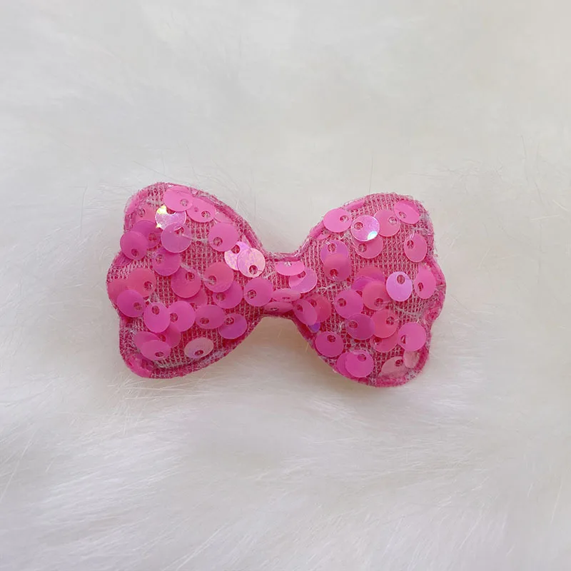 42 Stück/Set, 6 x 3,5 cm, glitzernde Pailletten-Schleifen, gepolsterte Applikationen zum Selbermachen von Haarreif-Accessoires und für Bastelarbeiten, Nähzubehör für Kleidung. – Detail 1