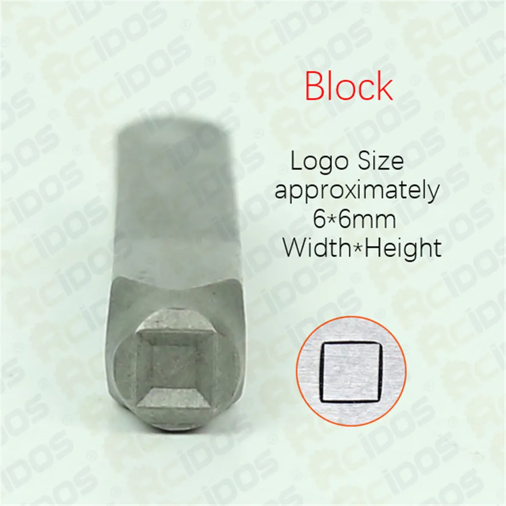 Round/circle/square block Design Metal Jewelry Stamp ,DIY Bracelet/jewelry symbols steel stamp,6MM