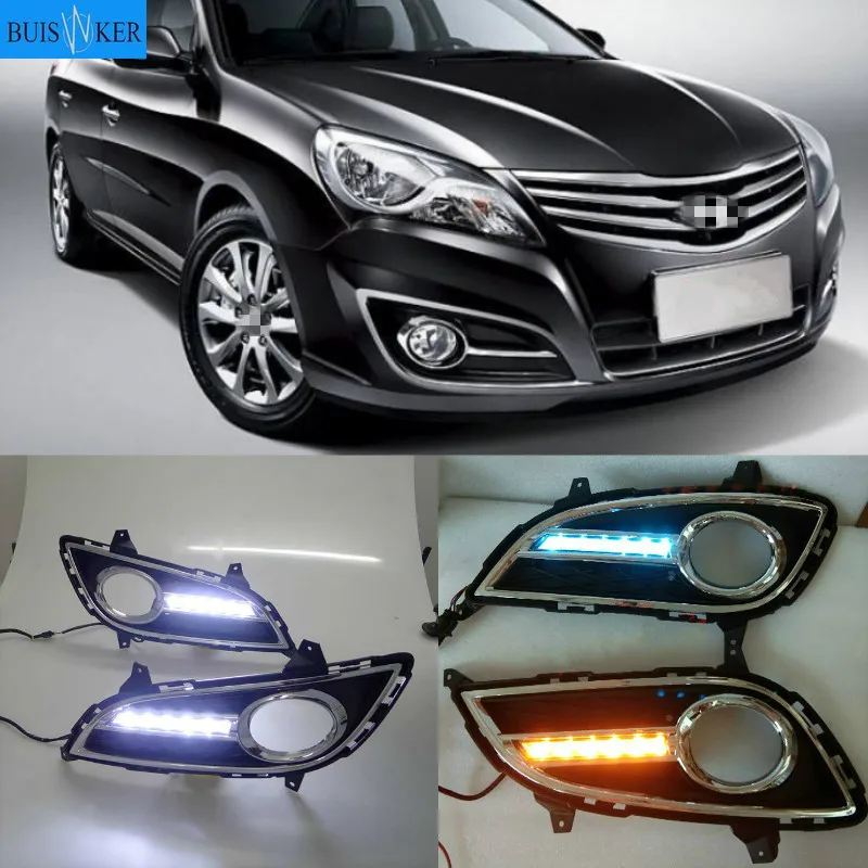 

2Pcs LED car DRL Daytime Running Light Daylight Waterproof Signal lamp lights for Hyundai Elantra 2012-2016