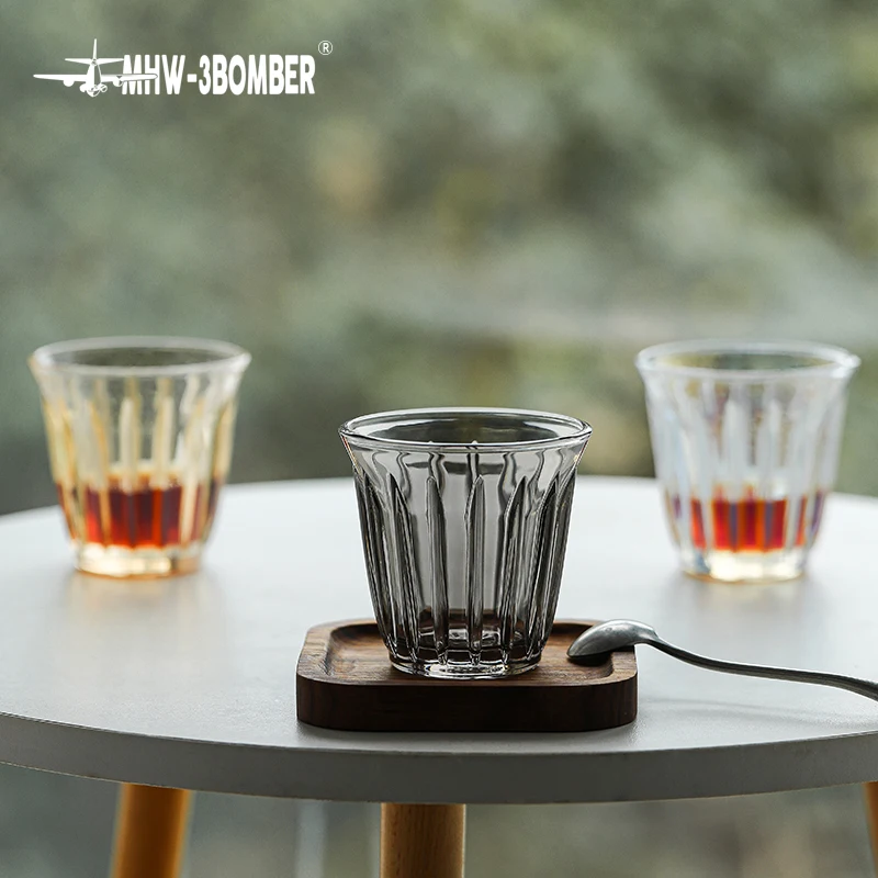 MHW-3BOMBER Wright Coffee Glass 240ml Colorful Cups Tea Mugs Barista Tools Accessories Latte Espresso Brewing Dripping Coffee