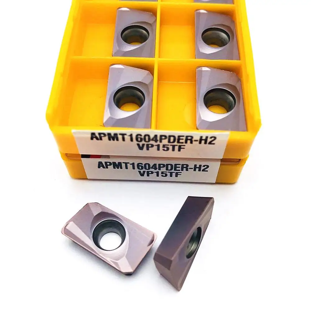 CNC Metal Turning Lathe Tool, Ferramenta Carbide, Peça de corte, APMT1604PDER M2, APMT1604PDER H2, VP15TF, alta qualidade