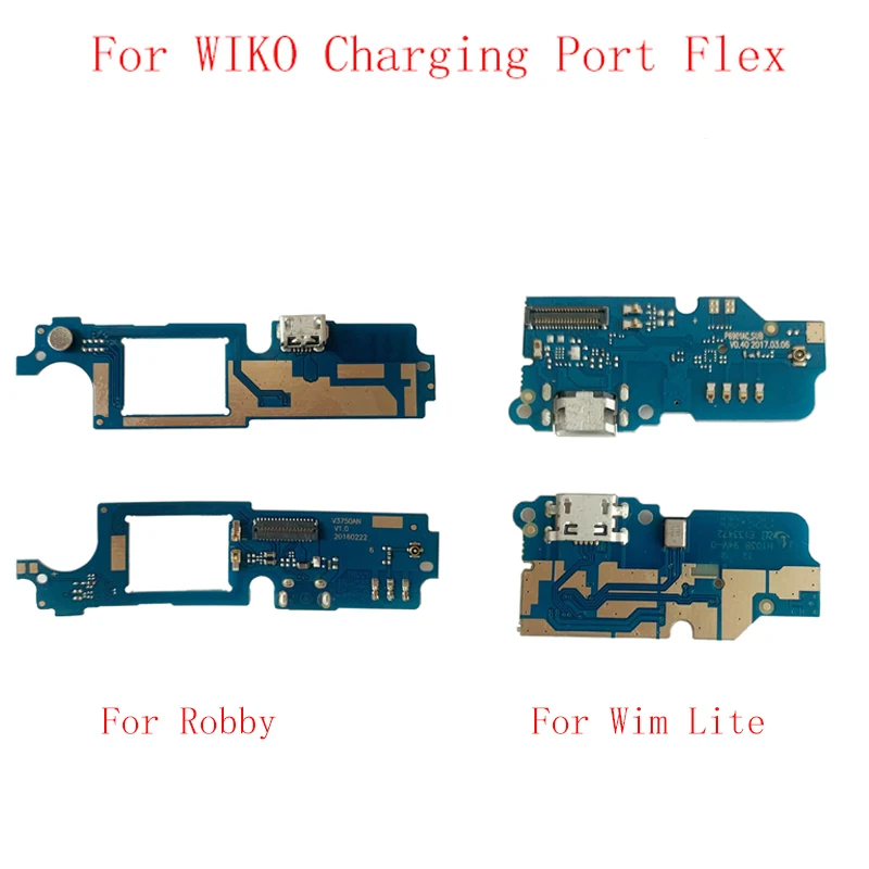 

USB Charging Port Board Connector Flex Cable For Wiko Robby Wim Lite Charger Dock Flex Replacement Parts