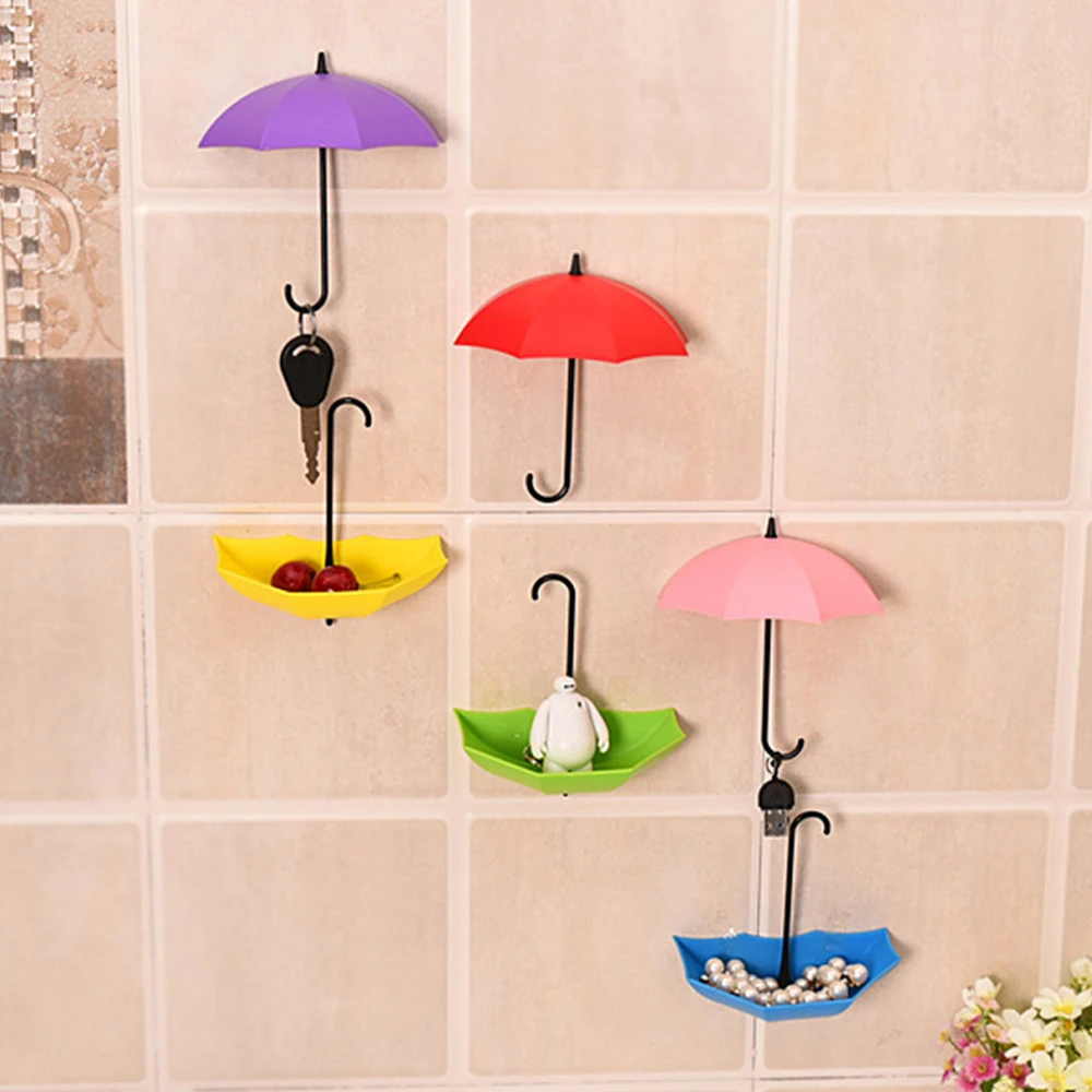 Non-marking Punch-free Umbrella Hook Self-adhesive Hook Wall Door Clothing Hanger Key Hook Bathroom Kitchen Sticky Rack Hooks