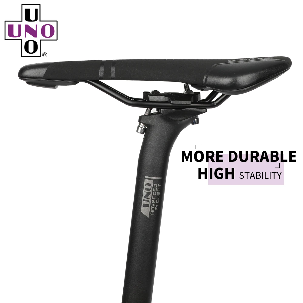 UNO Seat Post Bicycl Seatpost 27.2/30.9/31.6mm Bicycle Seat Tube 350mm Aluminum Seatpost Offset 17mm Bicycle Pieces