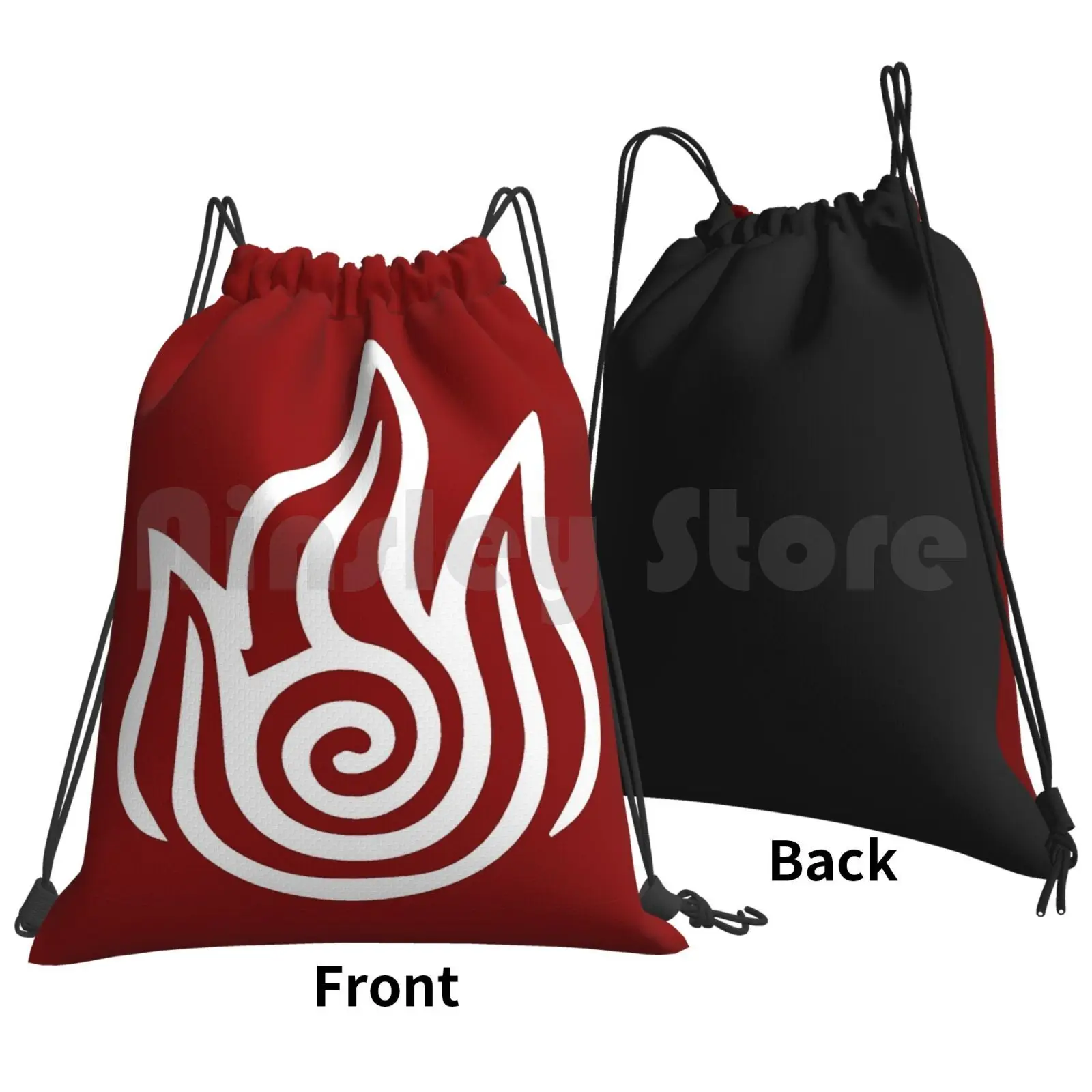 Firebending Backpack Drawstring Bags Gym Bag Waterproof Last The Last Airbender The Last Airbender Legend Korra Air Fire