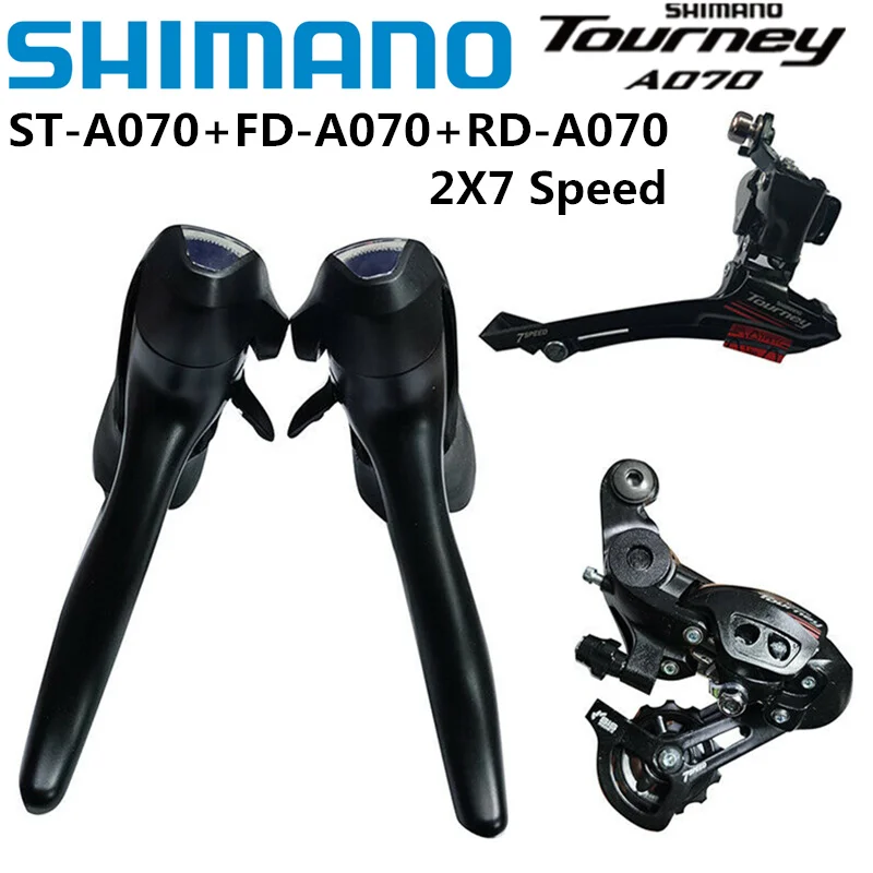 SHIMANO TOURNEY A070 2x7 Speed Groupset Front Rear Derailleur