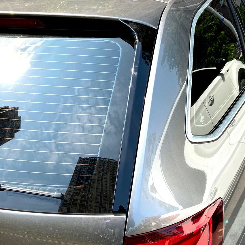 Glanz schwarz Hinten Fenster Seite Spoiler Flügel Für Skoda- Octavia-Immobilien-14-19 Auto-styling auto Hinten Fenster Spiegel Schwanz Zubehör