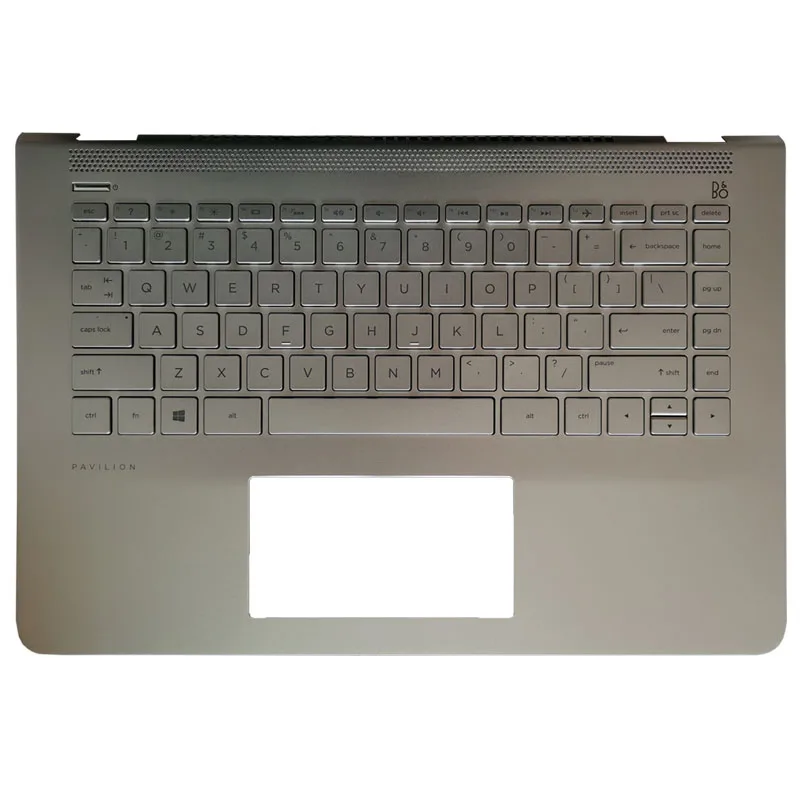 

Pop US Laptop keyboard for HP Pavilion 14-CC 14-CC0027TX TPN-Q188 TPN-Q188 US keyboard with palmrest silver 927904-001